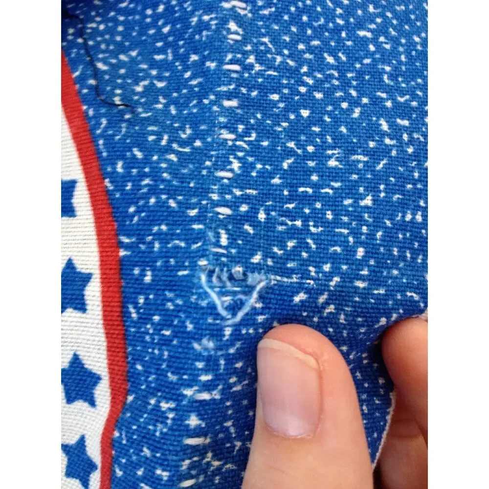 Pair Vtg NFL Football USA Made JC Penney Curtains Fabric Curtain Panels 23x52